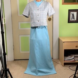 MYNETTE MAXI DRESS SLEEVELESS W/ JACKET LIGHT BLUE